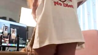 Amateur blondie solo anal masturbation