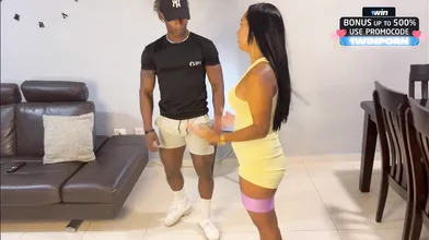 Hotwife's personal trainer BBC made her cumshot. Latina hotness - XXX!