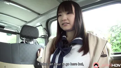 Big titted Japanese woman Mikoto Mochida sucks cock in the car,uncensored.