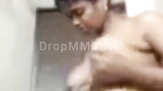 Tamil young girl boobs pressing