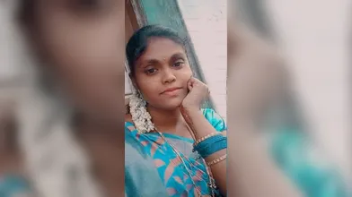 Tamil young girl boobs pressing