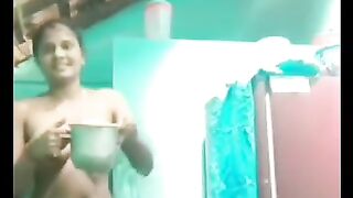 Tamil wife nude bathroom show