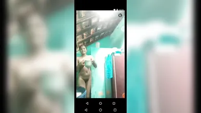 Tamil wife nude bathroom show