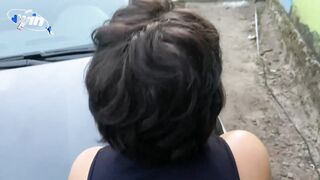 Ride Uber on deprived site and get XXX adventure with muddy woman.