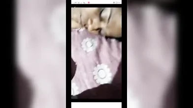Husband showing censored wife nude on vc