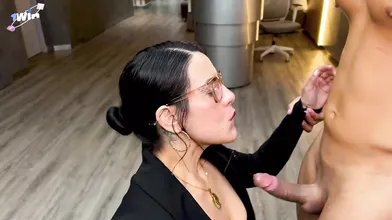 Secretarial Blowjob with Big Dick Client - Kylei Ellish - Fun Office Fuck!
