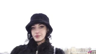 GERMAN SCOUT - Crazy Skinny Goth Girl Brisen love Rough Fuck at Porn Casting