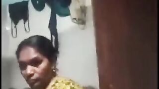 Tamil village aunty prepared for bathing