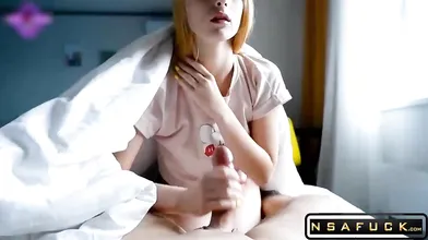 Stepsister Fucked on Parents Bed Finished on Her Ass p1