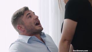 My boss left me alone in my office with her COCK HUNGRY TEEN