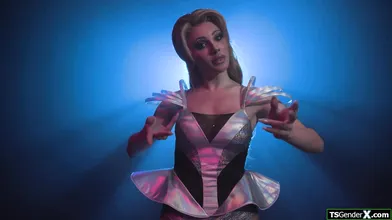 Big tits shemale alien Ariel Demure anals her human subject