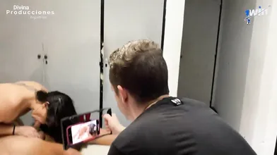 Detras de camaras, divinamaruuu!hard harsh sex, sloopy blowjob, cumshot!Funny, e