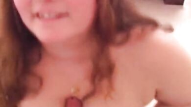 BBW Gets a Dick Between her Tits