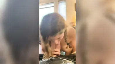 Amateur blondes pov blowjob and hardcore fun with lucky dude