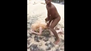 Beach Dick-Taking Turns by Amateurs Outdoors