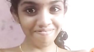 Tamil young girl boobs pressing