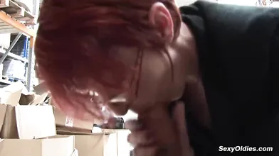 Redhead French mature Katy Morlait anal fucked and face cummed