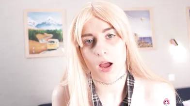 Pretty blonde Jane White gets fucked by a big fat cock.