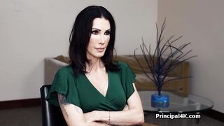 Fit mature wife slides on head teachers hard dick