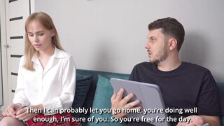 Schoolgirl fellates weenie for teaching - MariMoore - hottest XXX porn!
