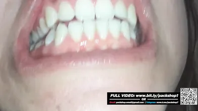 Evil woman chews on live rat puppies for pleasure - Vore Giantess