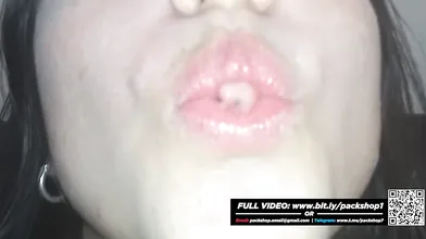Evil woman chews on live rat puppies for pleasure - Vore Giantess