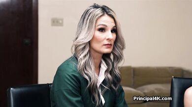 Threesome with principal to become the valedictorian