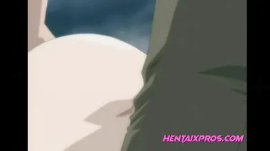 Uncensored Hentai Threesome Fuck on the Rooftop