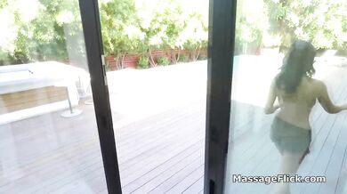 Lucky masseur gets milked by two POV style