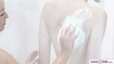 Im sharing a shower with my stepmoms super hot big tits gf
