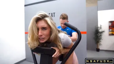Bonnie Blues Cheating Wife Workout Stretched and Satisfied by Her Perverted PT vol2