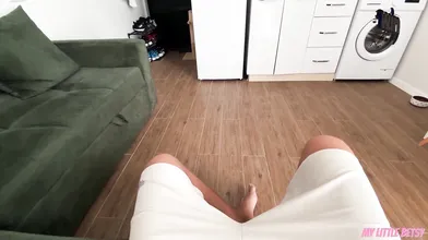 Cheating super-bitch wife enjoys cum on bra-stuffers in front of spouse - amateu