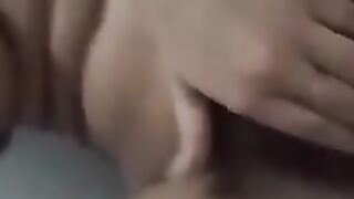 Boobs showing to bf