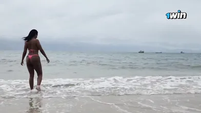 Amateur menage oral torrid romp on the beach with my hotwife and her cuckold, it