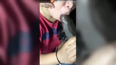 Big black cock sucking by hot malayalam bhabhi