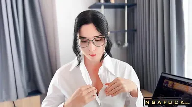 Horny Secretary Sweetie Fox Sucks Bosss Dick and Swallows His Cum ep1