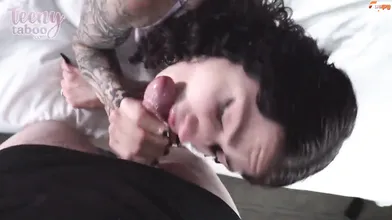 Freckled Hottie Lydia Black Gags On A Hard Cock And Gets Filled With Jizz