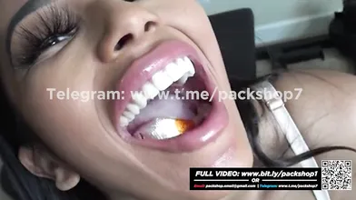 Evil woman eats all her goldfish alive - vore fetish