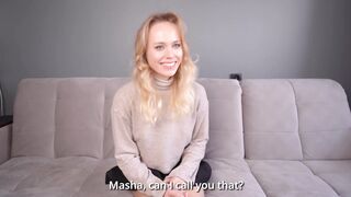 Big blond with massive ass likes facial pop-shot after fledgling casting - super