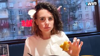 Creamy encounter with hottest XXX couple! Romantic duo smashes in cafe, immense