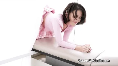 Perv doc ass fucks Asian patient on checkup
