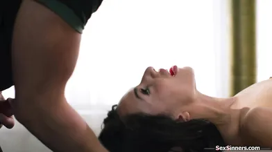 Horny masseurs focus on one client to fuck next to her wife