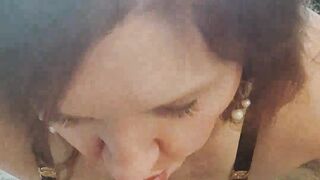 Mature Big Tits POV Blowjob Cum Swallow