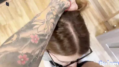 Treasonous neighbor's wife blows my mind with filthy blowjob, immense dick!