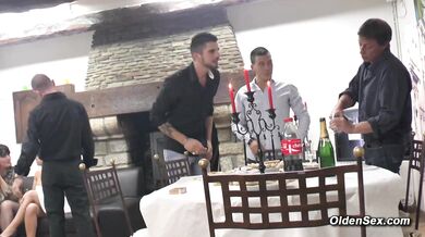 Dinner and amateur group swinger sex with mature ladies