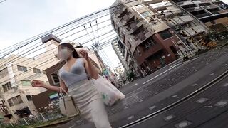 Thicc Japanese Candid Upshot + Outdoor Sex