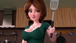 ▸ MILF Aunt Cass Gets Fucked and Creampied in Loud Toon Kitchen Session