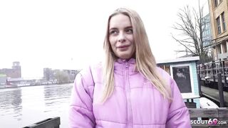 GERMAN SCOUT - Big natural Saggy Tits Nurse Naomi Love talk to Pick Up Casting Fuck