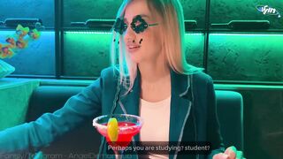 Blowjob in public with jizz in mouth, plumbed a tramp in nightclub toilet on fir
