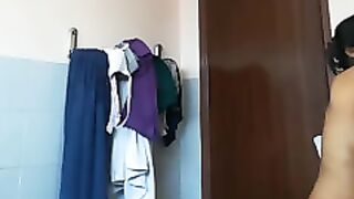 NRI Tamil Beauty Stripping Nude To Bath And Recording It Showing Her Long Big Boobs